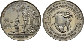 AUSTRIA. Baptism silver medal (19th century)