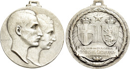 BULGARIA. Boris III (1918-1943). Silvered bronze Medal (1930). Commemorating his marriage to Giovanna di Savoia. By A. Campi
