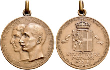 BULGARIA. Boris III (1918-1943). Bronze Medal (1930). Commemorating his marriage to Giovanna di Savoia. Johnson medal by E. Monti