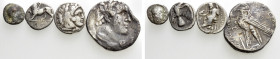 4 Greek Coins; Sikyon, Athens (Fourée), Tyre and Alexander III