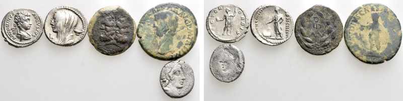 5 Roman Coins. 

Obv: .
Rev: .

. 

Condition: See picture.

Weight: g....