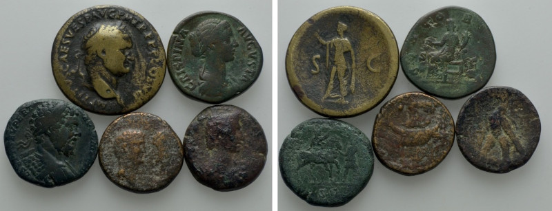 5 Roman Coins. 

Obv: .
Rev: .

. 

Condition: See picture.

Weight: g....