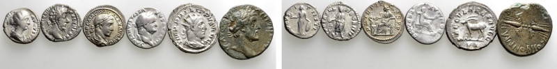 6 Roman Coins. 

Obv: .
Rev: .

. 

Condition: See picture.

Weight: g....