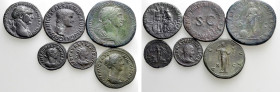 6 Roman Coins; ALL TOOLED!