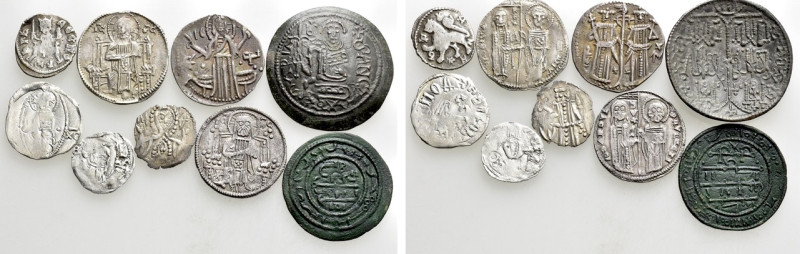 9 Medieval Coins; Serbia, Bulgaria, Hungary etc. 

Obv: .
Rev: .

. 

Con...