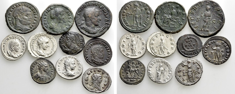 10 Roman Coins. 

Obv: .
Rev: .

. 

Condition: See picture.

Weight: g...