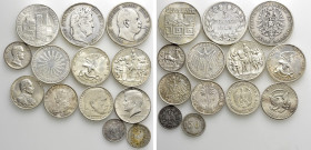 13 Modern Silver Coins; German Empire; British West Africa etc