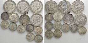14 Silver Coins of the Austrian Empire / Hungary / Franz Joseph