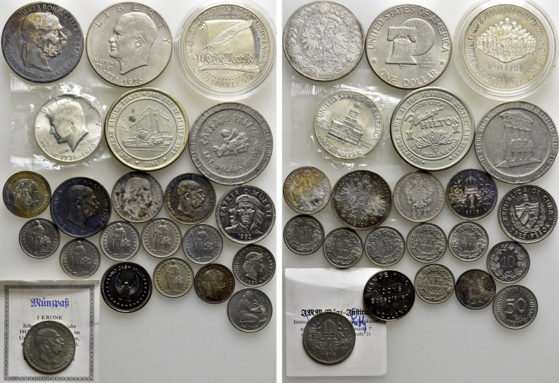 22 Modern Coins; Austria / USA / Cuba etc.; Including Silver Coins. 

Obv: .
...
