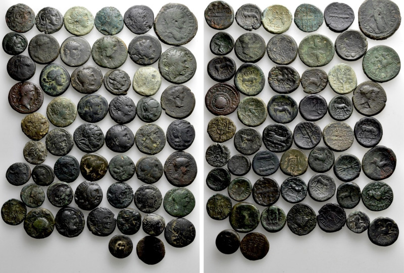 Circa 50 Greek and Roman Provincial Coins. 

Obv: .
Rev: .

. 

Condition...