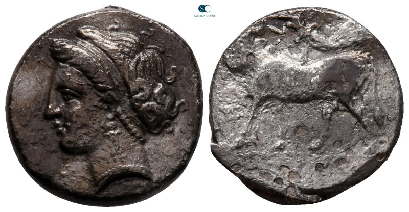 Campania. Neapolis circa 275-250 BC. 
Nomos AR

19 mm, 6,93 g

Diademed hea...