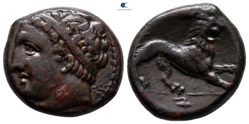 Sicily. Syracuse. Agathokles 317-289 BC. 
Litra Æ

20 mm, 6,30 g

Head of y...