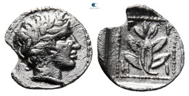 Macedon. Chalkidian League circa 420-390 BC. Trihemiobol AR