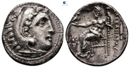 Kings of Macedon. Kolophon. Philip III Arrhidaeus 323-317 BC.  In the name and types of Alexander III. Struck under Menander or Kleitos, circa 322-319...