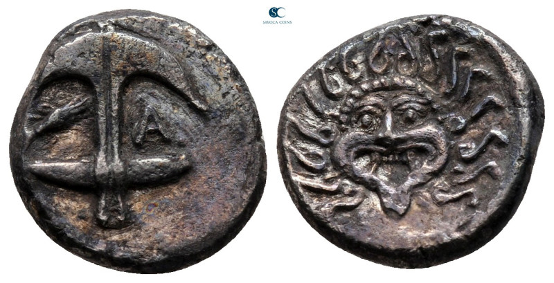 Thrace. Apollonia Pontica circa 480-450 BC. 
Drachm AR

14 mm, 3,00 g

Upri...
