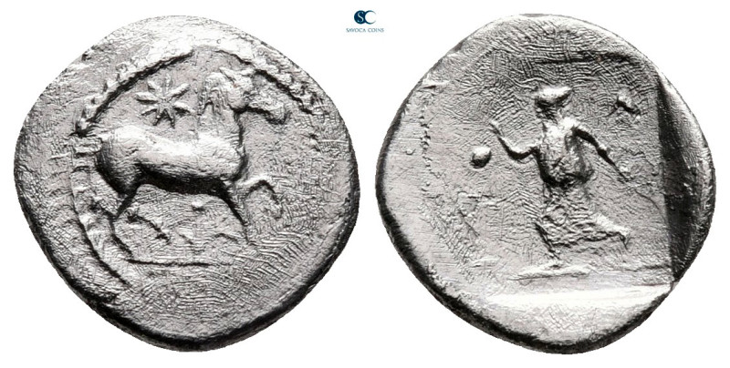 Thessaly. Larissa circa 420-400 BC. 
Obol AR

12 mm, 0,86 g

Horse prancing...