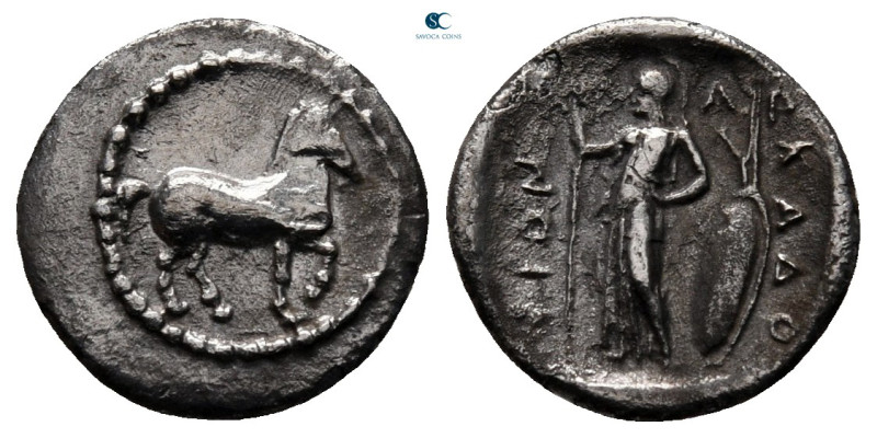 Thessaly. Pharkadon circa 420-400 BC. 
Obol AR

12 mm, 0,69 g

Horse walkin...
