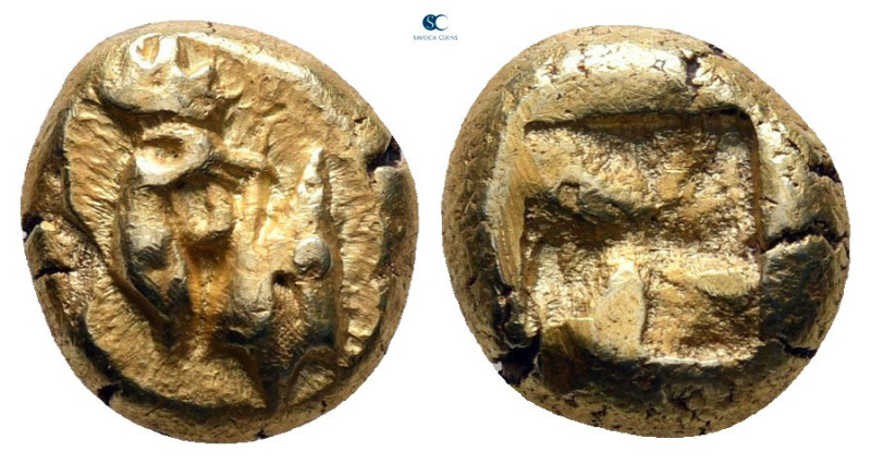 Mysia. Kyzikos circa 550-450 BC. 
Sixth Stater or Hekte EL

10 mm, 2,72 g

...