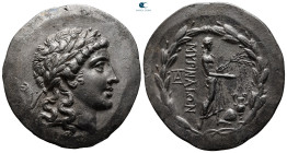 Aiolis. Myrina circa 160-143 BC. Tetradrachm AR. Stephanophoric type