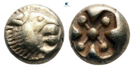 Ionia. Miletos  circa 569-546 BC. Hemihekte – 1/12 Stater EL