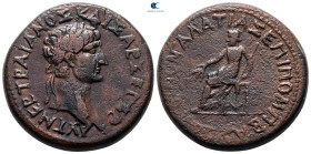 Galatia. Koinon of Galatia. Trajan AD 98-117. T. Pomponius Bassus, presbeutes. Bronze Æ
