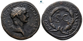 Trajan AD 98-117. Struck circa AD 115-116. Rome. Semis Æ