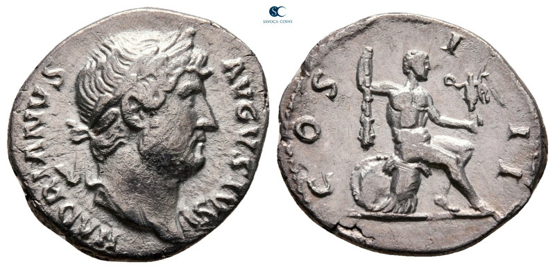 Hadrian AD 117-138. Rome
Denarius AR

19 mm, 3,17 g

HADRIANVS AVGVSTVS, la...