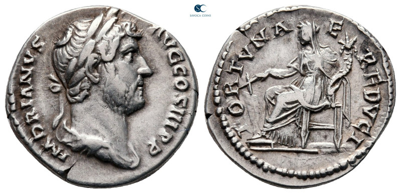 Hadrian AD 117-138. Rome
Denarius AR

18 mm, 3,11 g

HADRIANVS AVG COS III ...