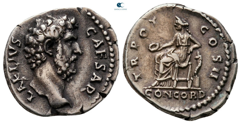 Aelius, as Caesar AD 136-138. Rome
Denarius AR

19 mm, 3,01 g

L AELIVS CAE...