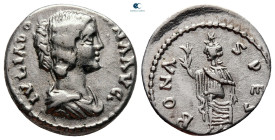 Julia Domna. Augusta AD 193-217. 'Old style. Laodicea ad Mare. Denarius AR