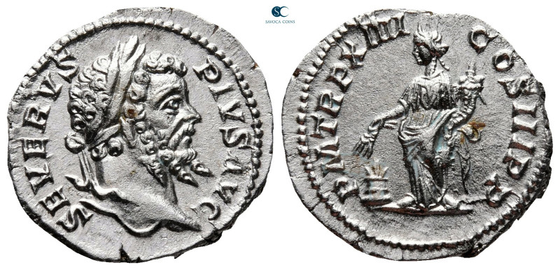 Septimius Severus AD 193-211. Rome
Denarius AR

19 mm, 3,04 g

SEVERVS PIVS...