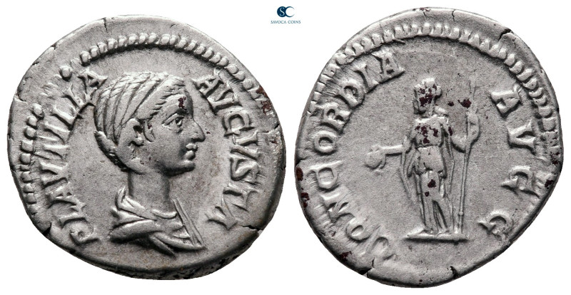 Plautilla. Augusta AD 202-205. Rome
Denarius AR

20 mm, 3,36 g

PLAVTILLA A...