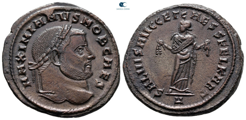 Galerius Maximianus, as Caesar AD 293-305. Carthage
Follis Æ

30 mm, 10,54 g...