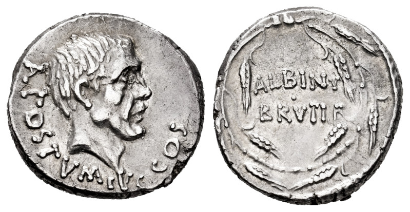 Postumius. D. Postumius Albinus Bruti f. Denarius. 48 BC. Rome. (Ffc-1080). (Cra...