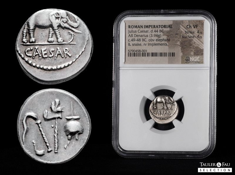 Julius Caesar. Denarius. 54-51 BC. Galia. (Ffc-53). (Craw-443/1). (BMCRR-Gaul 27...