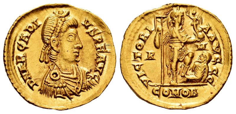 Arcadius. Solidus. 404-408 AD. Rome. (Ric-1251). (Depeyrot-34/1). Anv.: D N ARCA...