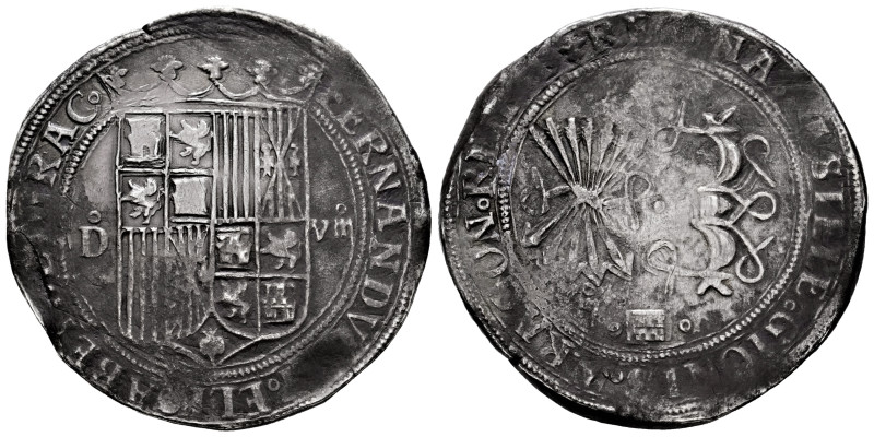 Catholic Kings (1474-1504). 8 reales. ND. Segovia. D. (Cal-574). Anv.: FERNDV(S ...