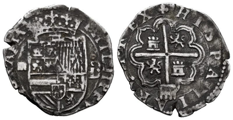 Philip II (1556-1598). 1 real. ND. Segovia. D (Diego de Espinar). (Cal-unlisted)...