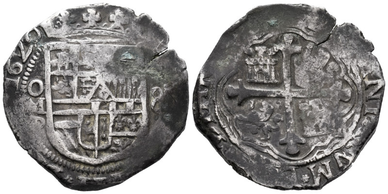 Philip III (1598-1621). 8 reales. 1620. Mexico. D. (Cal-906). Ag. 27,28 g. Full ...