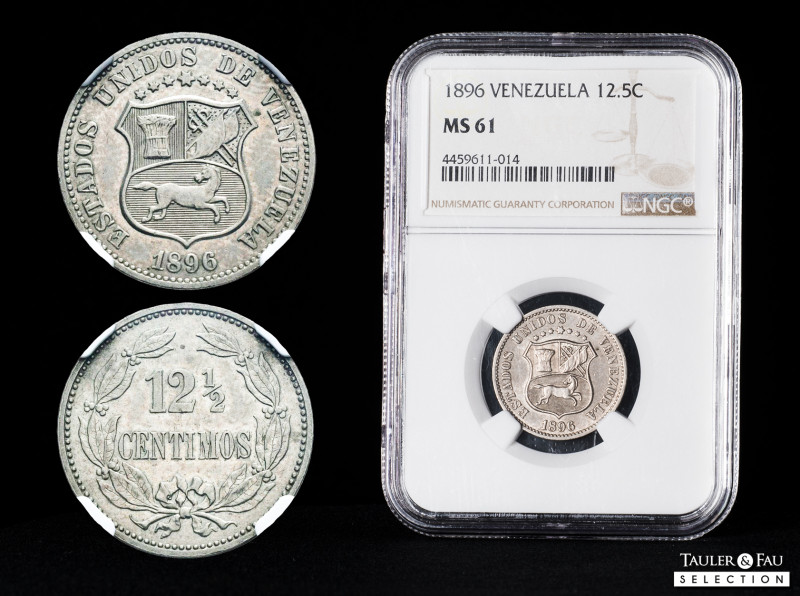 United States of Venezuela (1864-1953). 12 1/2 centimos. 1896. Berlin. (Km-Y28)....