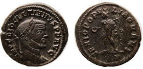 Ancient Roma Empire Diocletian AE Follis AD284-305 R: Genius Bronze UNC 9.6g