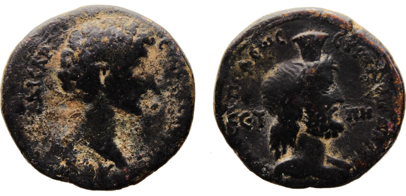 Ancient Roma Roman Provincial Samaria, Neapolis Marcus Aurelius AE CY88 (AD 159-...