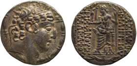 Ancient Greek States Seleukid Empire Philip I Philadelphos AR Tetradrachm 93-83 BC Antioch mint O: Diademed head of Philip right; R: Zeus seated left,...