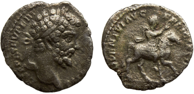 Ancient Roma Empire Septimius Severus AR Denarius AD 196-197 Rome mint O: laurea...