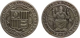 Andorra Principality Joan Martí i Alanis Medal 1977 Sant Ermengol Silver UNC 25.3g