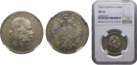 Austria Austro-Hungarian Empire Franz Joseph I 1 Florin 1879 Vienna mint Silver NGC MS62 KM# 2222