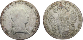 Austria Empire Franz I 1 Thaler 1818 V Venice mint Silver XF 28g KM# 2162