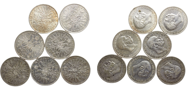 Austria Austro-Hungarian Empire Franz Joseph I 2 Corona 1912 & 1913 Vienna mint ...