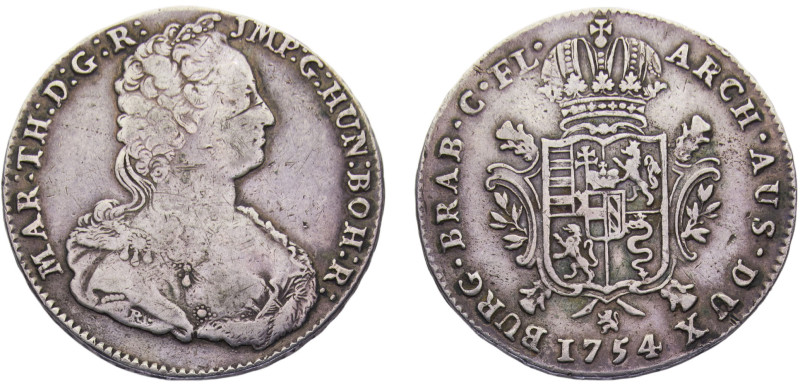 Austrian Netherlands Possession Maria Theresia 1 Ducaton 1754 Bruges mint Silver...