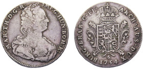 Austrian Netherlands Possession Maria Theresia 1 Ducaton 1754 Bruges mint Silver VF 32.9g KM# 8